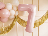 Ballon Mylar Chiffre ''7'', 72cm, rose clair