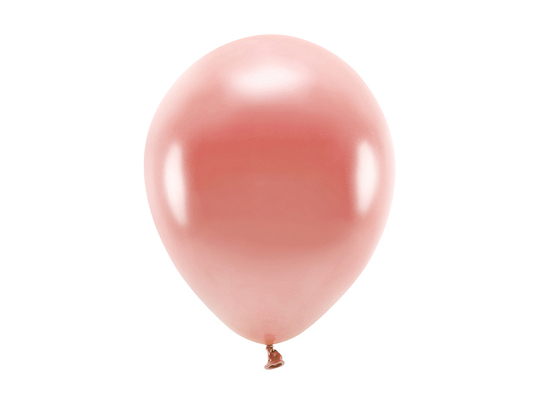 Ballons Eco 26 cm métallisés, or rose (1 pqt. / 100 pc.)