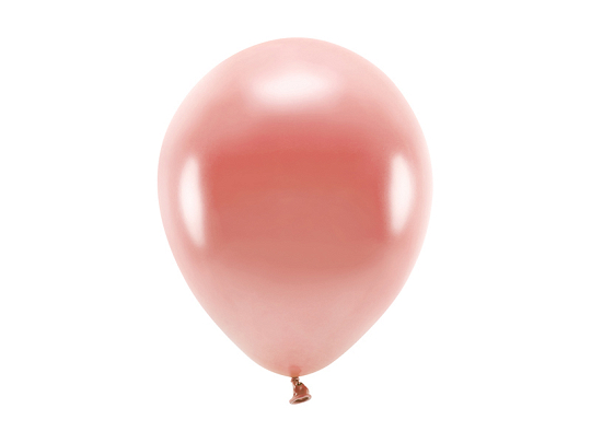 Balony Eco 26cm metalizowane, różowe złoto (1 op. / 100 szt.)