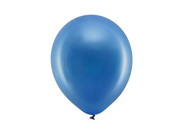 Ballons Rainbow 23 cm, métallisés, bleu marine (1 pqt. / 100 pc.)