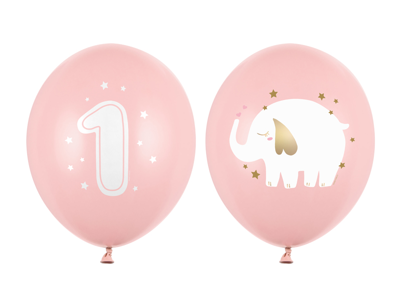 Latexballong – One Year – pastell – babyrosa – 30 cm