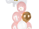 Balloons 30 cm, One year, Baby pink (1 pkt / 50 pc.)