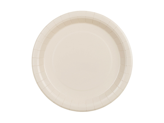 Talerzyki papierowe, beż, 23cm (1 op. / 6 szt.)