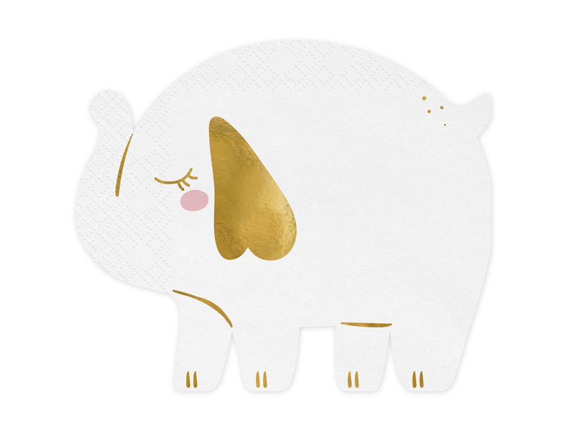 Servetter – Elefant – vit – 12-pack