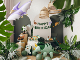 Happy Birthday Dino-Banner, 3 m, Farbenmix