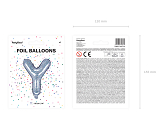 Folienballon Buchstabe ''Y'', 35cm, holografisch