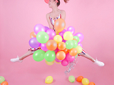 Ballons néon 25cm, mélange de couleurs (1 pqt. / 5 pc.)