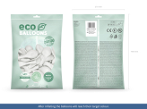 Ballons Eco 30 cm blanc pastel (1 pqt. / 100 pc.)