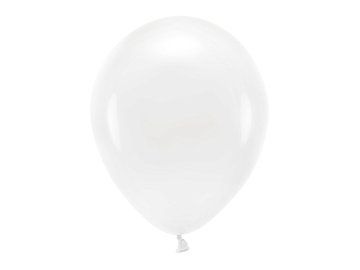 Balony Eco 30cm pastelowe, biały (1 op. / 100 szt.)