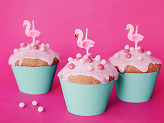 Świeczki urodzinowe Flamingi,  3cm (1 op. / 5 szt.)
