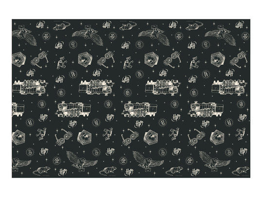 Obrus papierowy Harry Potter, 180x120 cm, czarny