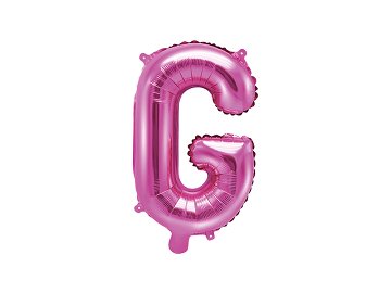 Balon foliowy Litera ''G'', 35cm, ciemny różowy