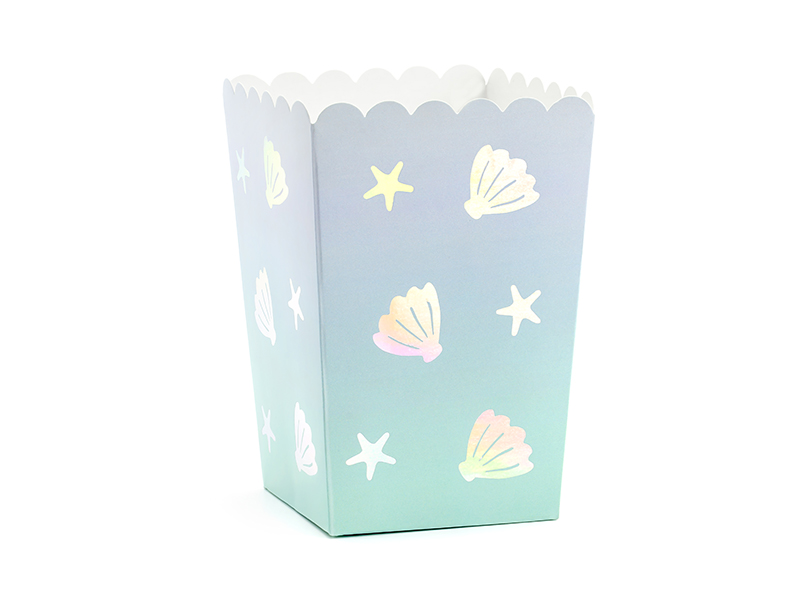 Popcornbox – Enhörningsfisk – 7x12.5 cm – 6-pack