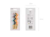 Gedrehte Geburtstagskerzen Regenbogen, 14 cm, Mix (1 VPE / 12 Stk.)