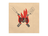 Serviettes BBQ, 33x33 cm, assorti (1 pqt. / 20 pc.)