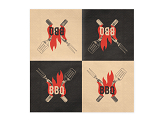 Serviettes BBQ, 33x33 cm, assorti (1 pqt. / 20 pc.)