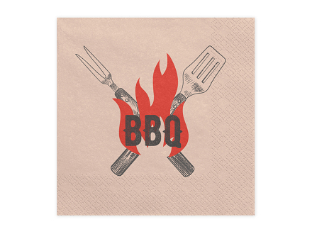 BBQ napkins, 33x33 cm, mix