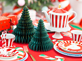 Papierkugel honeycomb Weihnachtsbaum, flaschengrün, 24cm