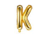 Foil Balloon Letter ''K'', 35cm, gold