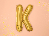 Ballon Mylar lettre ''K'', 35cm, doré