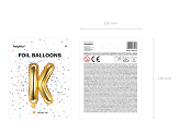 Folienballon Buchstabe ''K'', 35cm, gold