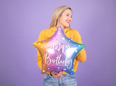 Foil balloon Happy Birthday, 40cm, mix