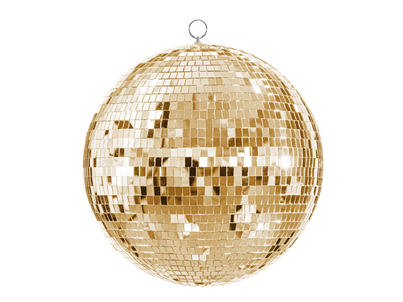 Disco mirror ball, champagne gold, 40 cm - Designer decorations