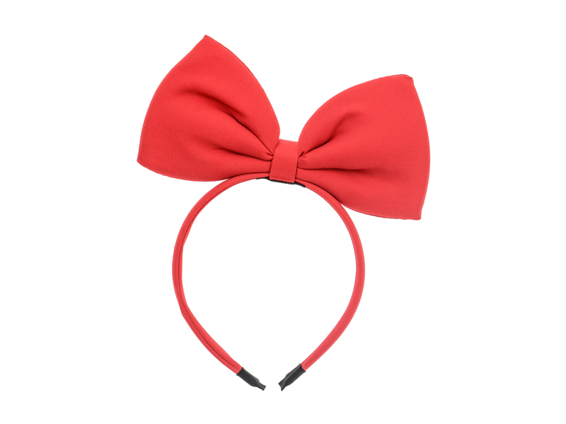 Tiara – Rosettbåge – röd – 18x21 cm