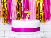 Świeczka urodzinowa Cyferka 7, złoty, 7cm