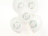 Balloons 30 cm, ''Pierwsza Komunia Święta'', Pastel White (1 pkt / 6 pc.)