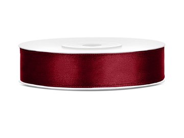 Satin Ribbon, deep red, 12mm/25m (1 pc. / 25 lm)