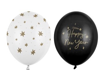 Balloons 30 cm, Happy New Year, mix (1 pkt / 50 pc.)