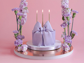 Plain birthday candles, rose gold, 14 cm (1 pkt / 12 pc.)