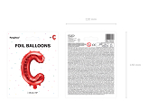 Folienballon Buchstabe ''C'', 35cm, rot