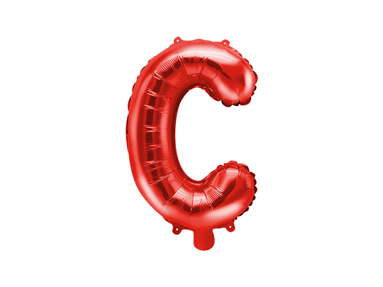 Ballon en Mylar Lettre ''C'', 35cm, rouge