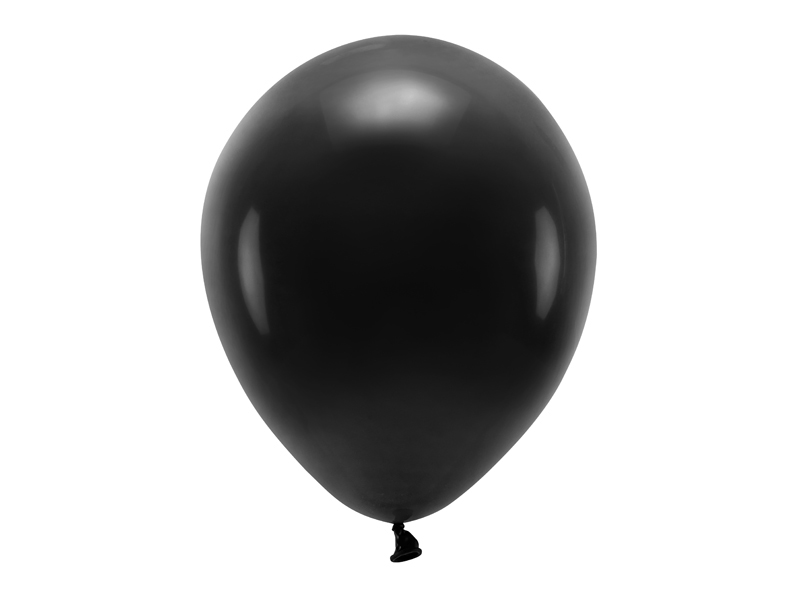 Latexballong ECO – pastell – svart – 30 cm – 10-pack