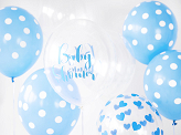 Ballons 30cm, Punkte, Pastel Baby Blue (1 VPE / 6 Stk.)