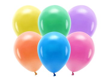 Ballons Eco 26 cm pastel, mélange de couleurs (1 pqt. / 100 pc.)