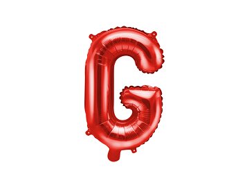 Ballon en Mylar Lettre ''G'', 35cm, rouge