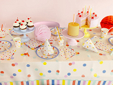 Plates Confetti, 23 cm, mix (1 pkt / 6 pc.)