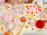 Plates Confetti, 23 cm, mix (1 pkt / 6 pc.)