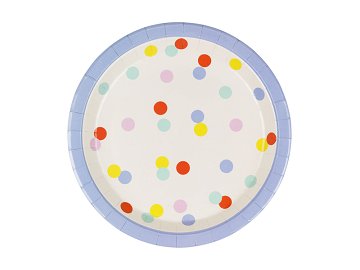 Plates Confetti, 23 cm, mix (1 pkt / 6 pc.)