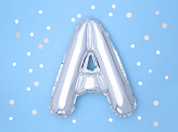 Foil Balloon Letter ''A'', 35cm, silver
