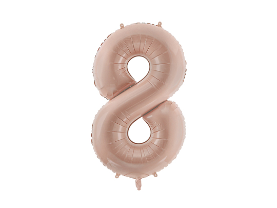Balon foliowy Cyfra ''8'', 72cm, ciemny beż