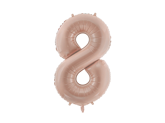 Balon foliowy Cyfra ''8'', 72cm, ciemny beż