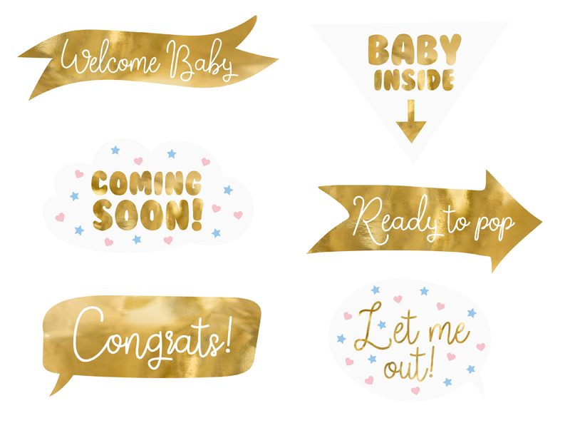 Fotoprops – Babyshower – 6-pack