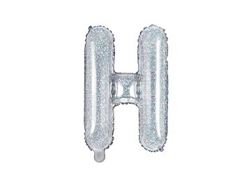 Balon foliowy Litera ''H'', 35cm, holograficzny