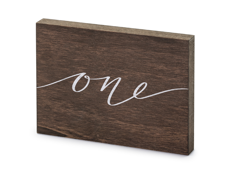 Bordsnummer trä – 1 – 18x12.5 cm