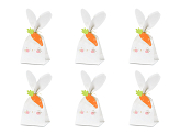 Süßigkeitentüten Kaninchen, Mix, 7,5x9x22,5 cm (1 VPE / 6 Stk.)