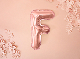 Folienballon Buchstabe ''F'', 35cm, roségold